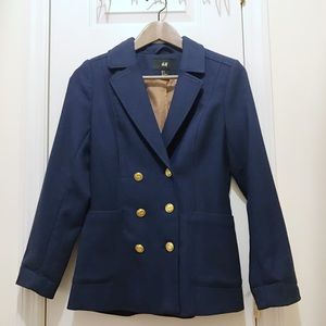 H&M Navy Blue Tailored Blazer